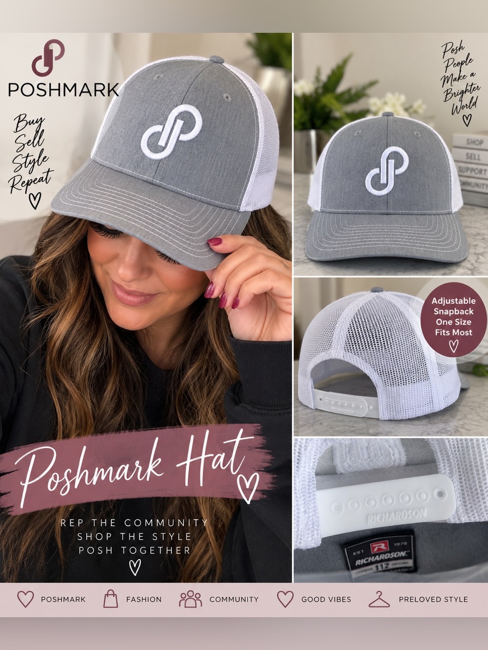 (#22) Poshmark Richardson 112 Snapback Trucker Hat – NEW 🧢🤍